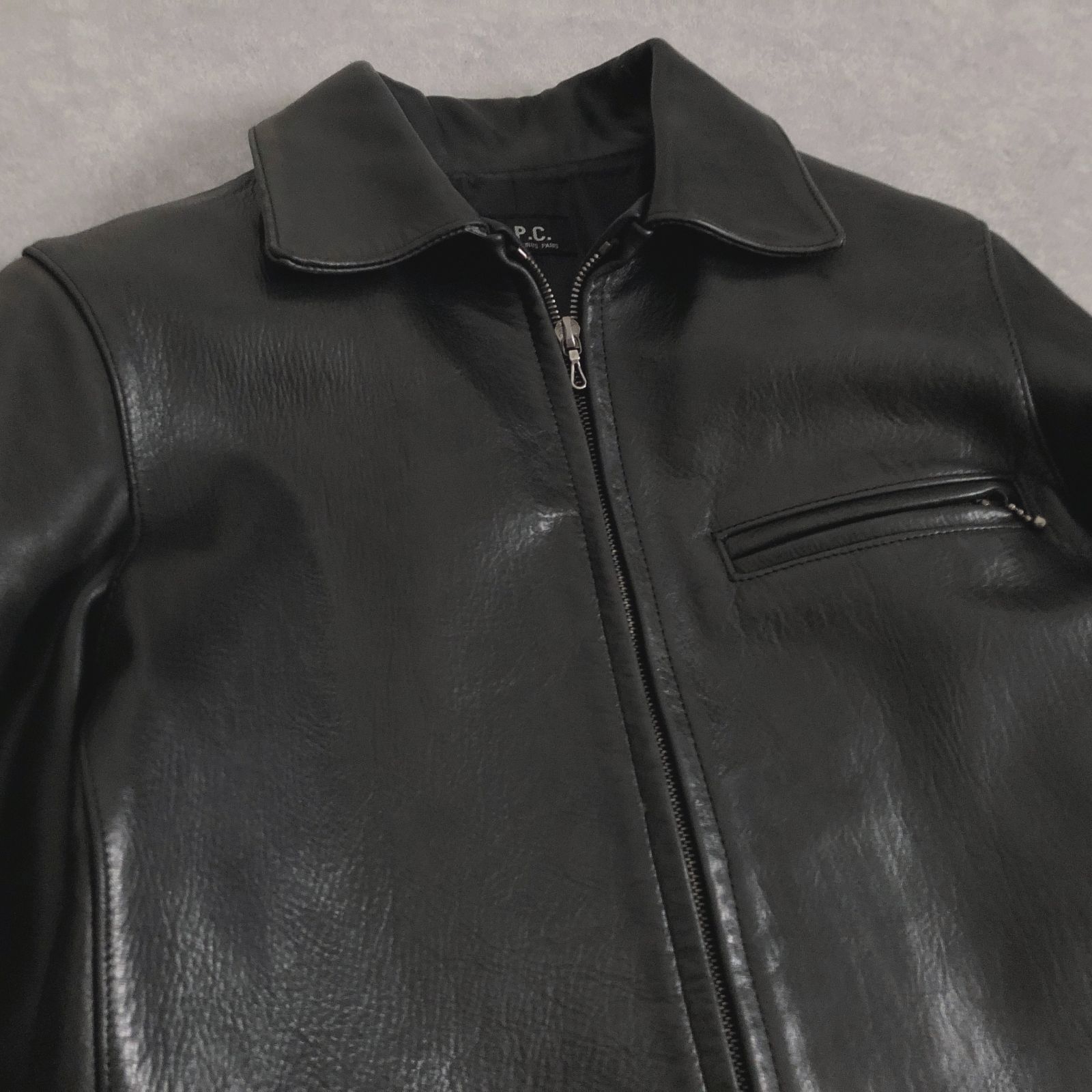 A.P.C. 上質ホースレザー 馬革 スポーツ ジャケット ブルゾン