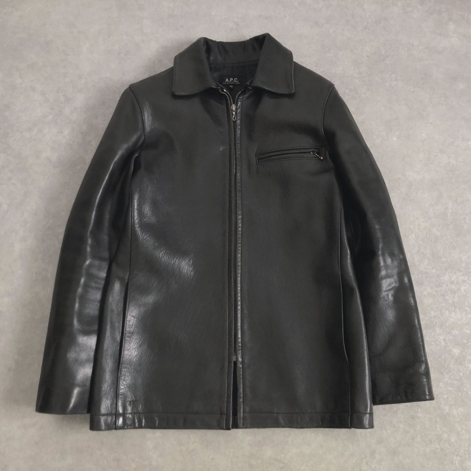 A.P.C. 上質ホースレザー 馬革 スポーツ ジャケット ブルゾン