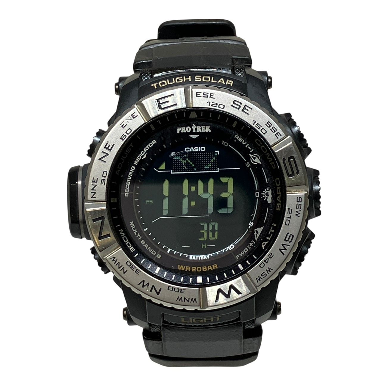 カシオ CASIO 腕時計 総重量約94g SS ソーラー ブラック文字盤 PRW-3510