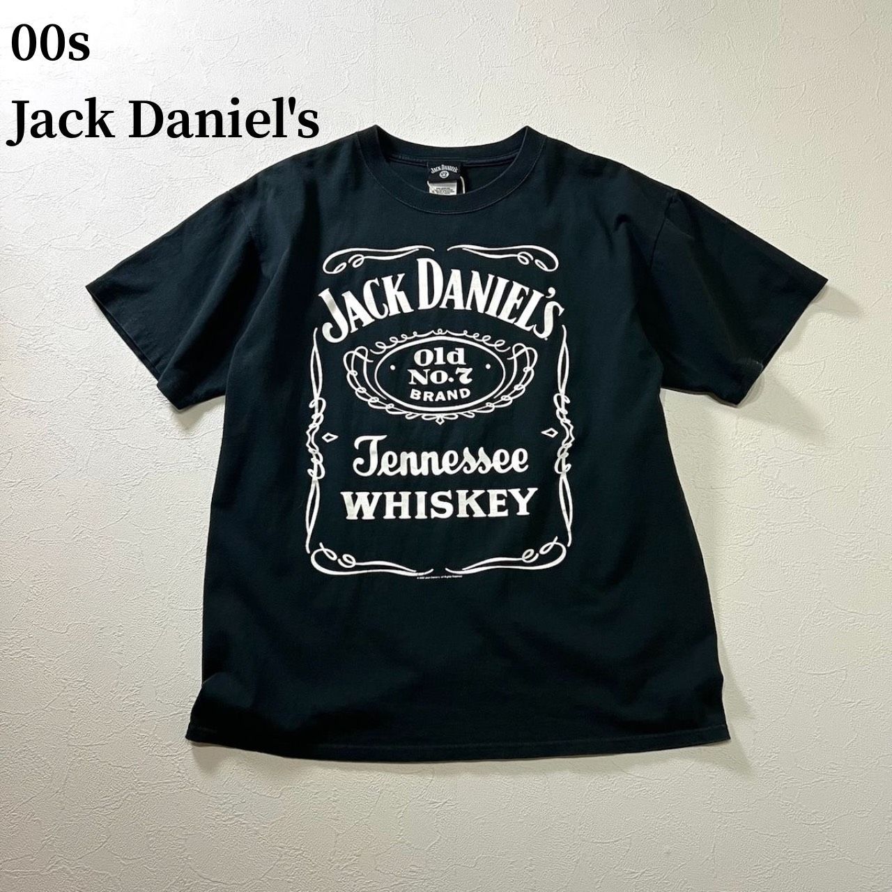 00s Jack Daniel's　お酒　ウイスキー　Tシャツ　ジャックダニエル　ブラック　L 古着