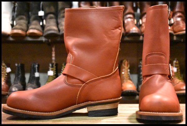 【10D 未使用 13年】レッドウィング 8271 エンジニア 赤茶 オロラセット スチールトゥ ブーツ redwing HOPESMORE【GE307】