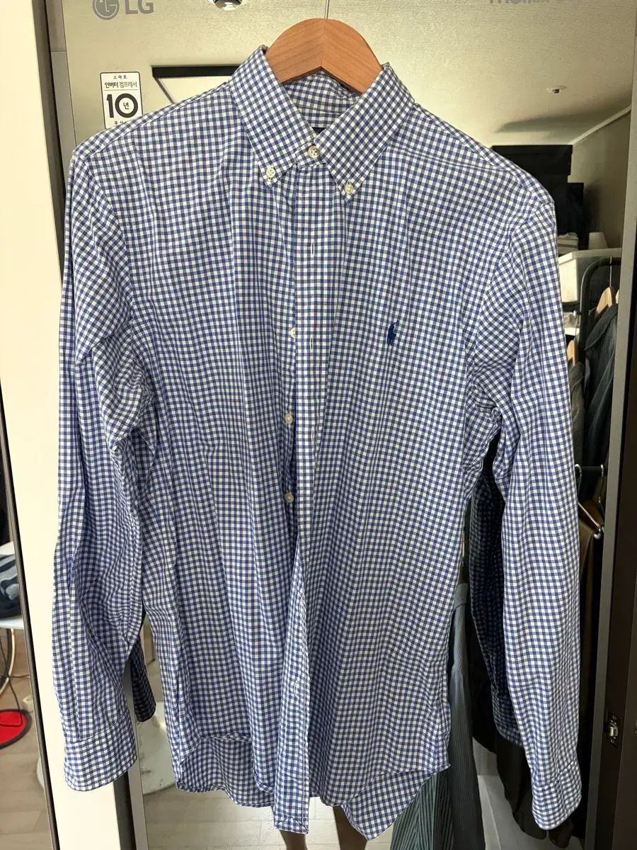 ポロラルフローレン ブルー ギンガム CHECK シャツ