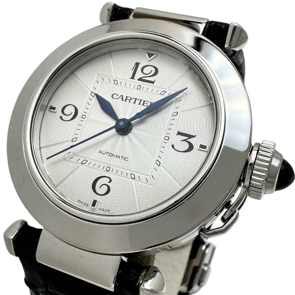 【CARTIER/カルティエ】WSPA0012 腕時計 ステンレススチール/レザー 自動巻き/オートマ シルバー文字盤/ブラック革 メンズ 【中古】【真子質店】【BL】