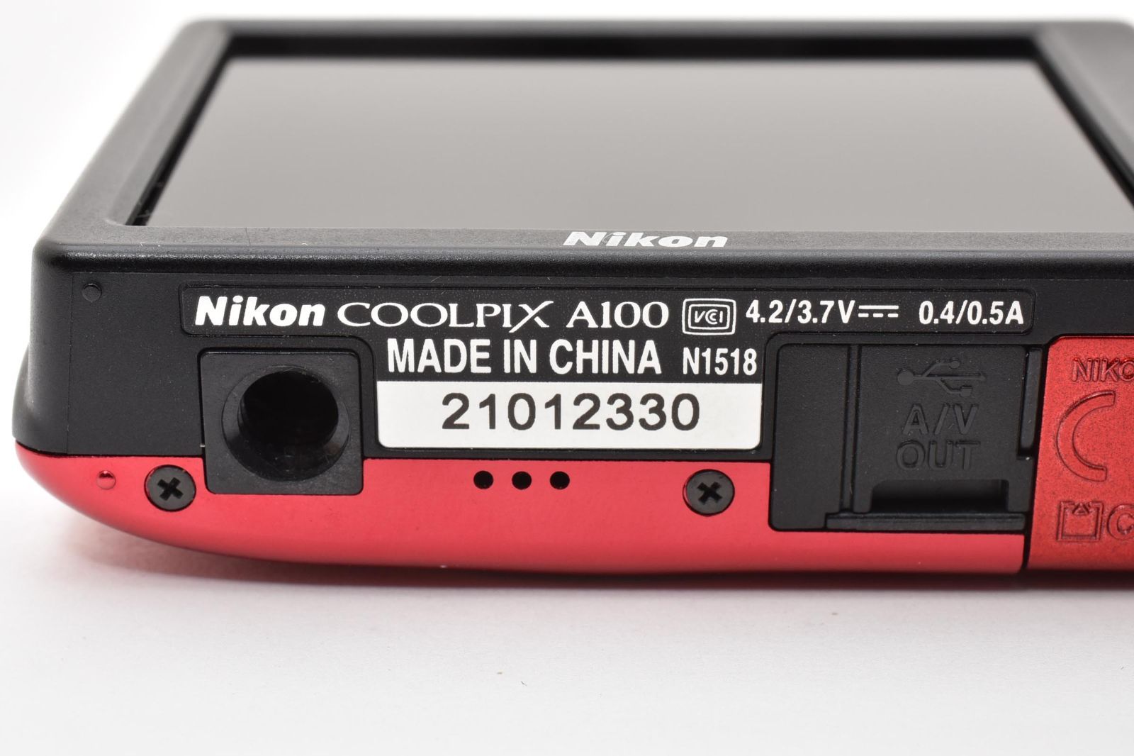 ☆極上品☆ ニコン Nikon COOLPIX A100 レッド 【光学5倍ズーム・薄型 