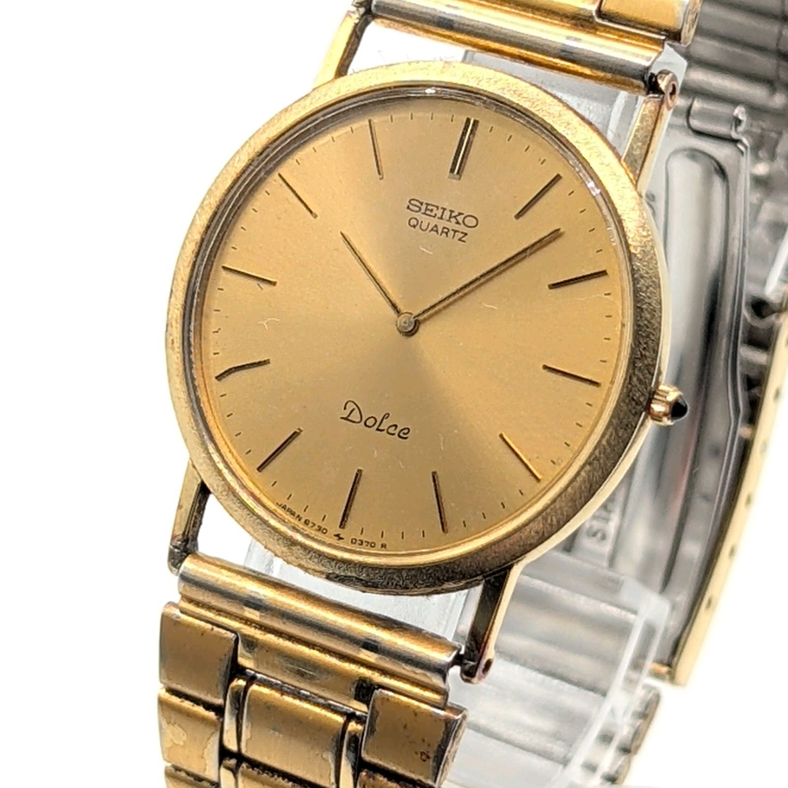SEIKO Dolce 5730-0030 Watch Quarts Ladies Round Gold dial Y2K 00S Vintage セイコー ドルチェ 時計 クオーツ レディース ラウンド ゴールド ゴールド文字盤 ヴィンテージ 稼働品