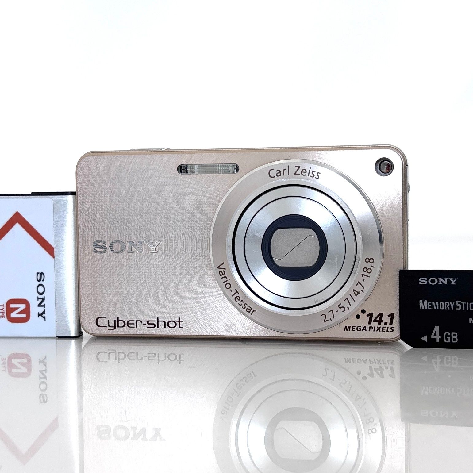 【ソニー】SONY Cyber-shot DSC-W350 ゴールド ＋ バッテリー、メディアカード付き#T277A