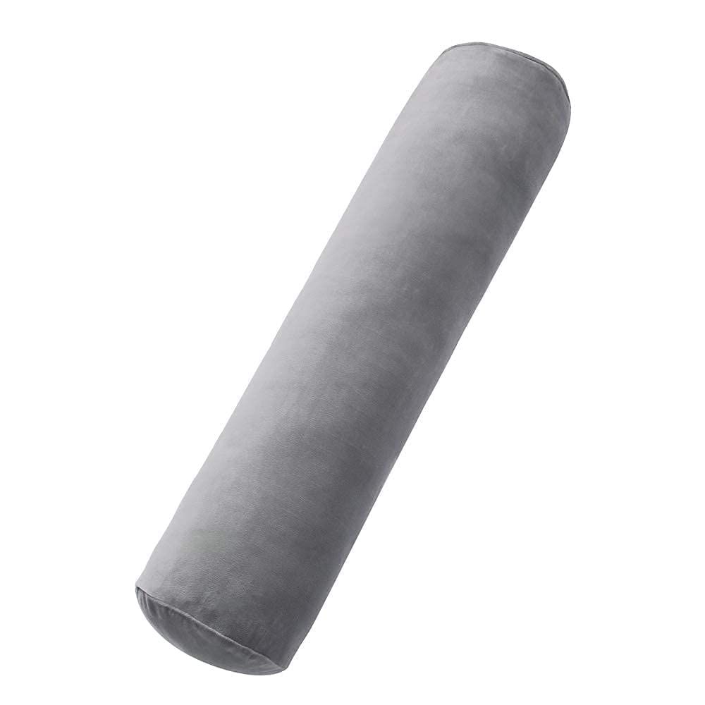 抱き枕 クッション 長い 気持ちいい抱き枕 もちもち 枕 ロング 120cm 円柱形 グレー カバー付き ふんわりボア生地(沖縄・離島の方発送不可）) c7941777