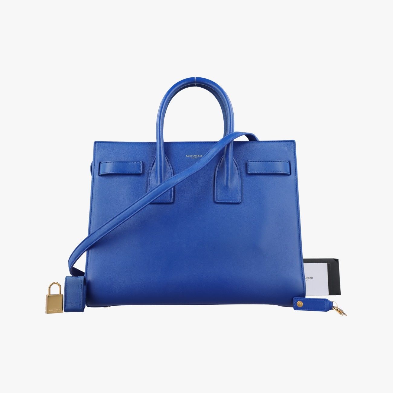 イヴサンローランYves Saint Laurentサックドジュール スモール ブルー レザー 355153 DMR355153.0714