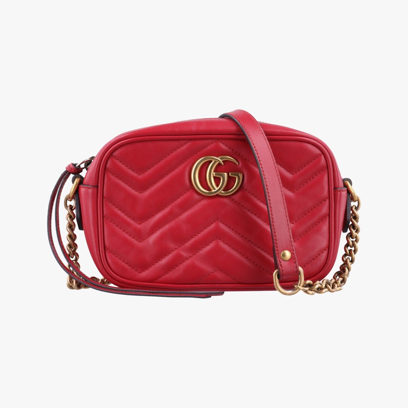 グッチGucciGGマーモント レッド レザー 448065 G025347054