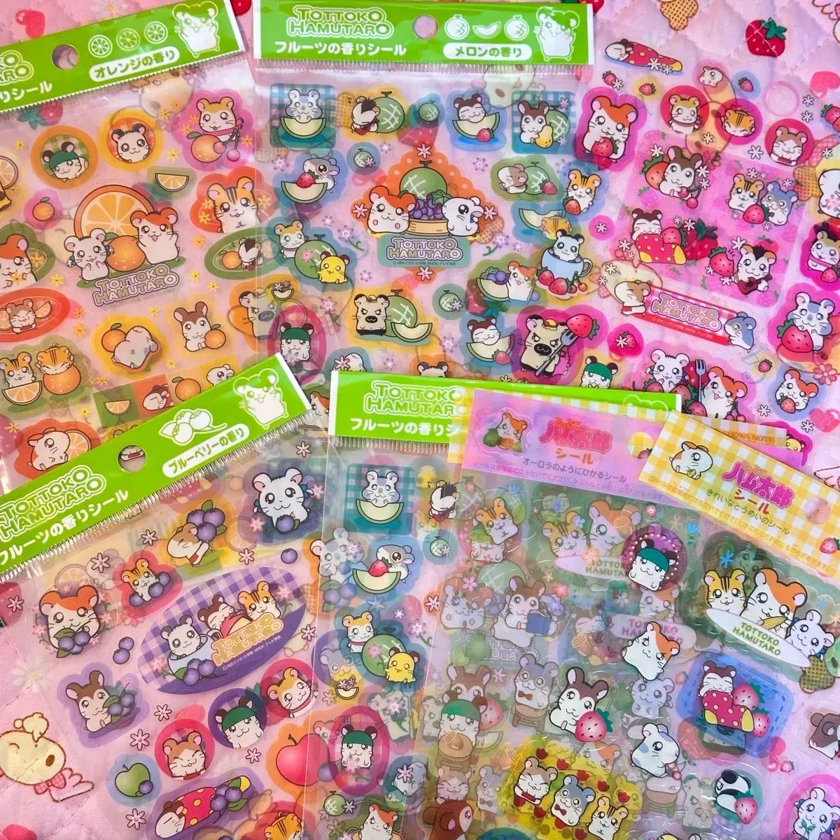 ゴー とっとこ ハム太郎 ハムスター フルーツ香 スッテカー オーロラ シール 文具 紙類