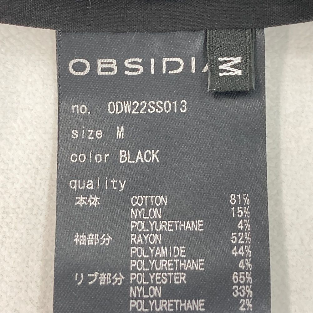 サイズ：M OBSIDIAN オブシディアン モックネック 半袖Tシャツ