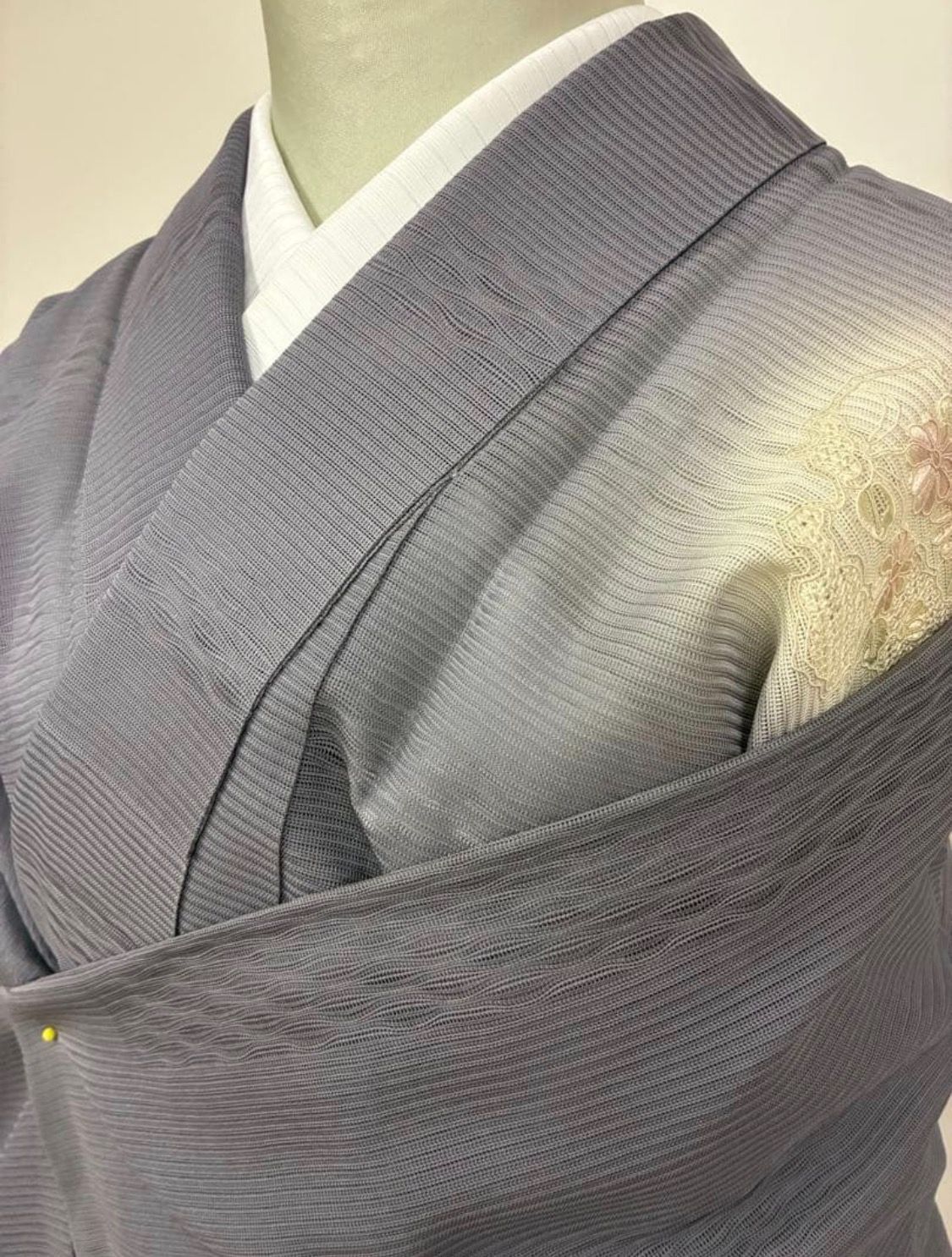 変わり織　刺繍の絽の付下