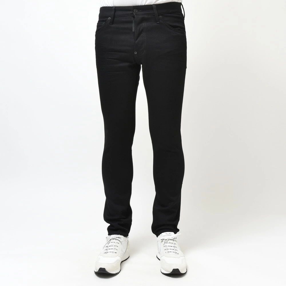 【40%OFF】44サイズ DSQUARED2 / ディースクエアード Black on Black COOL GUY JEANクールガイジーン コットンストレッチドリルスリムテーパードパンツ S78LB0065 73322003023 新品