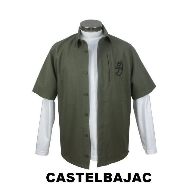 カステルバジャック　CASTELBAJAC　半袖シャツブルゾン　7216212112-2　カーキ