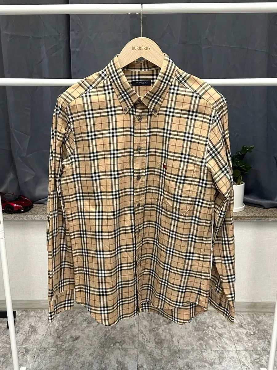 バーバリー 正規品 / メンズ95-100 / チェック 長袖 シグネチャー シャツ 7,928円
