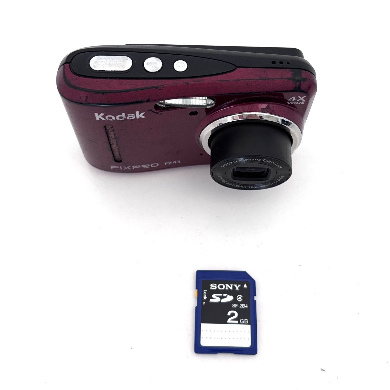 コダック】Kodak PIXPRO FZ43 レッド デジカメ + SDカード #T562