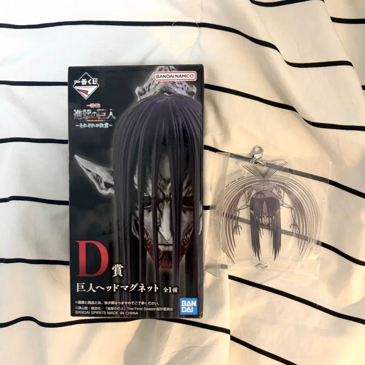 (送料込み54) 進撃の巨人 進撃の クージー D賞 エレン HEAD マグネット フィギュア&アークス
