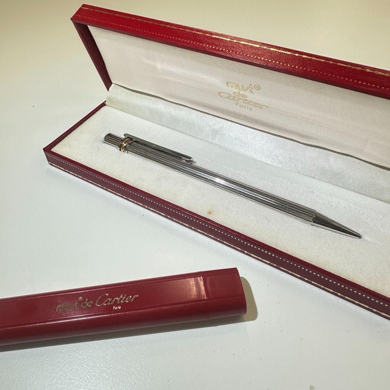 【錦】Cartier カルティエ マスト ドゥ カルティエ トリニティ ボールペン リフィル付【627IO】E16