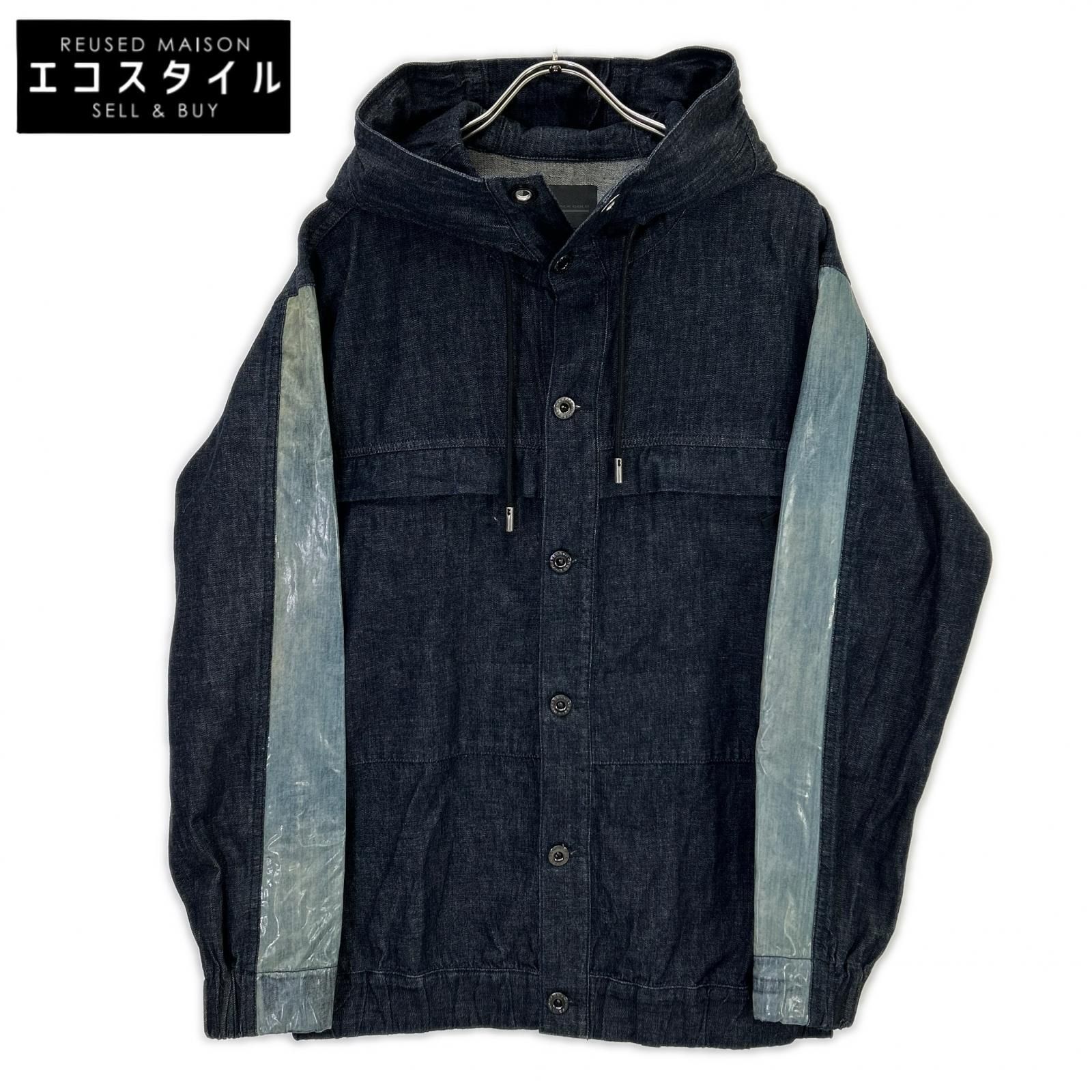 DIESEL BlackGold ディーゼルブラックゴールド 00ECALH6098BF03 インディゴ デニム フーディージャケット 46