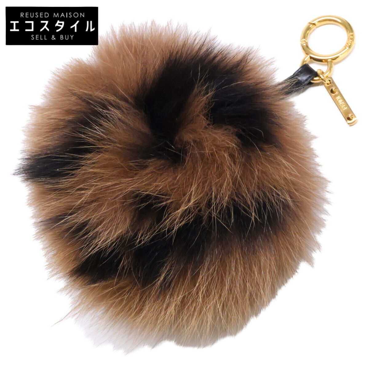 FENDI　フェンディ　【美品】7AR683 フォックスファー ポンポン バッグチャーム