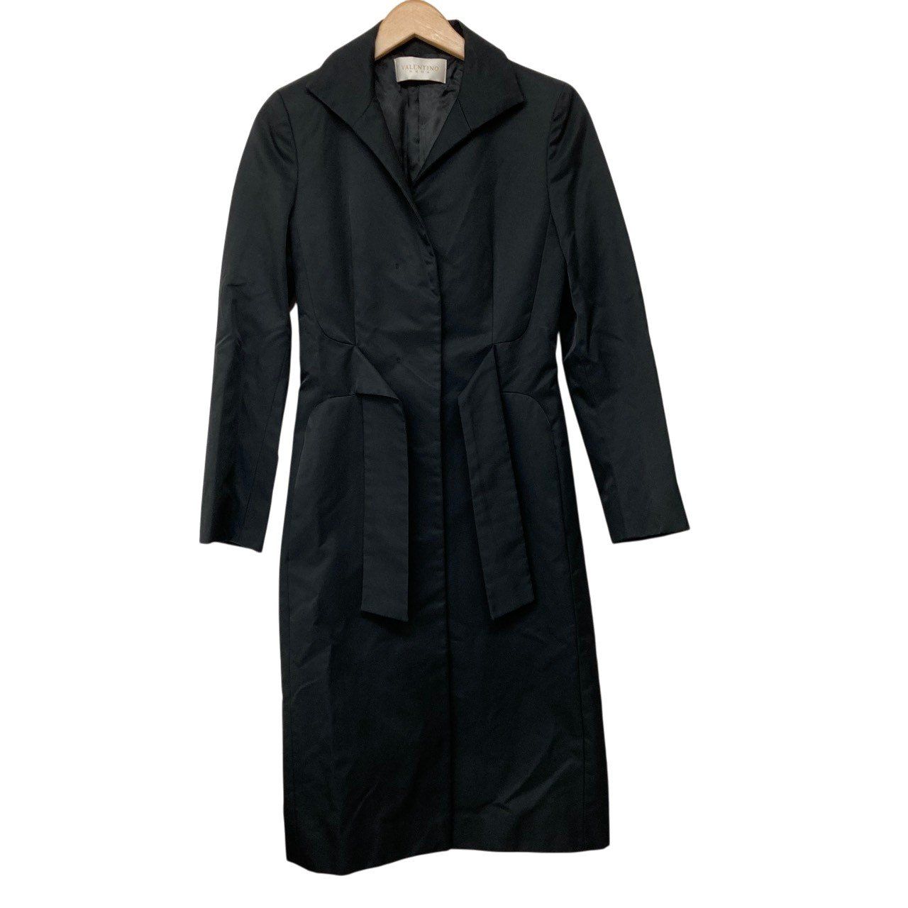 VALENTINO ROMA/ヴァレンティノ/チェスターコート/コットン/ナイロン/38/ブラック/レディース/RS1271