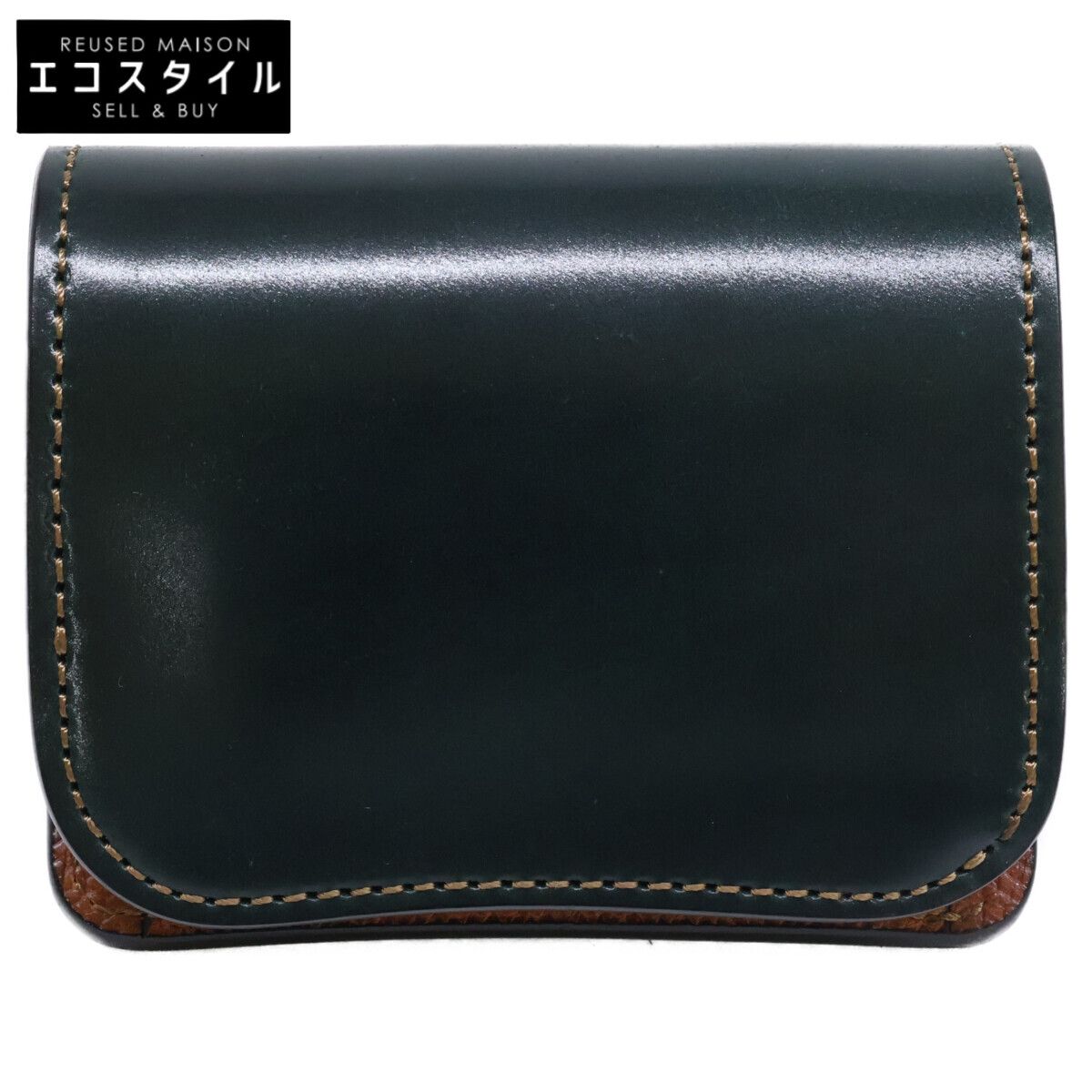 WILDSWANS　ワイルドスワンズ　【新品同様/直営店限定】CSS-PALM/HC/GRNxESD/CAM パーム コードバン/型押しサドルプルアップ ミニ財布