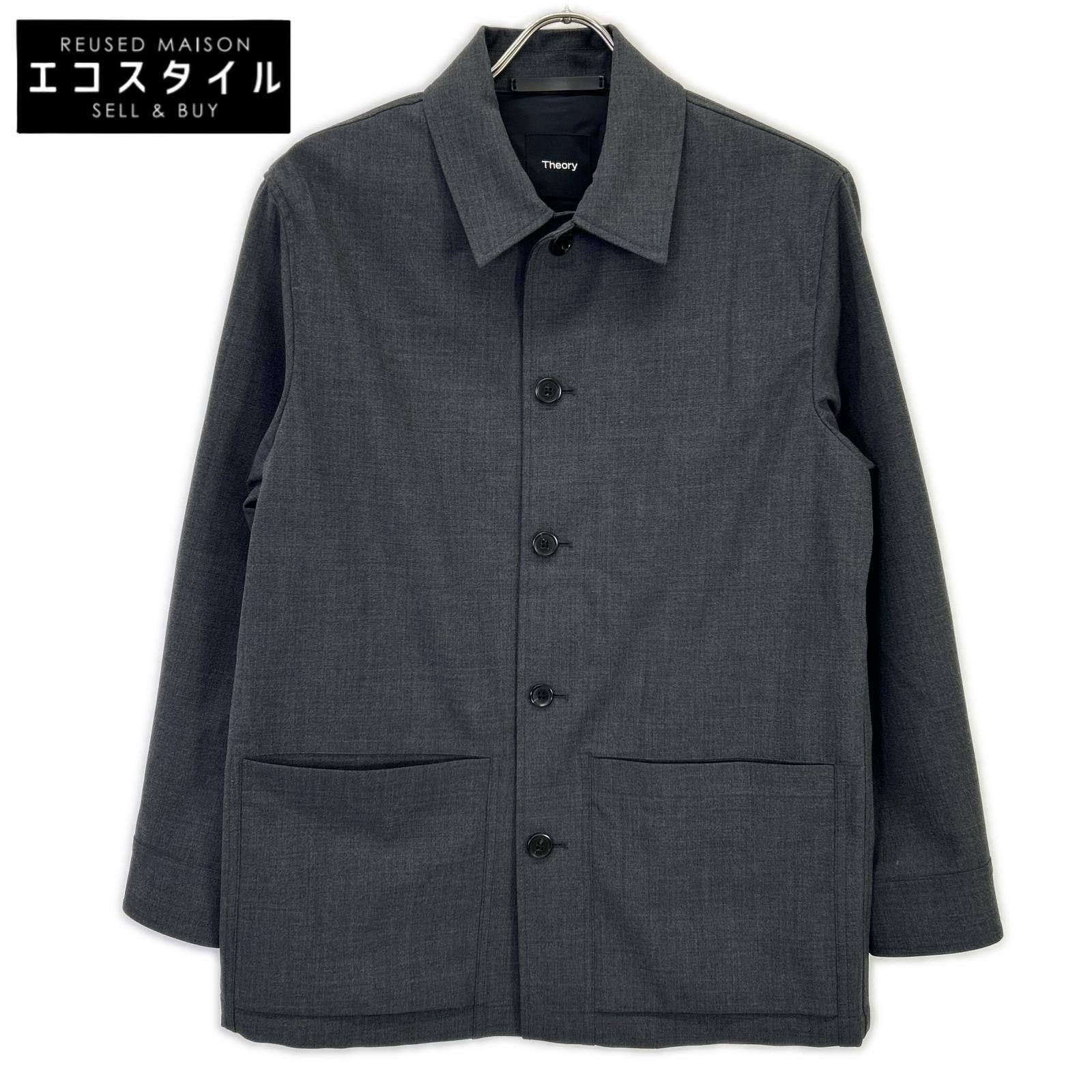 Theory　セオリー　02-2309003 グレー Bond Wool Twill Selk PA シャツジャケット　XS