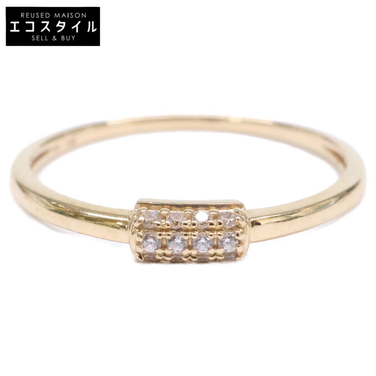 DAUGHTERS JEWELRY　ドーターズジュエリー　【美品】14K Pave diamond point ring パヴェダイヤモンド ポイント　7号