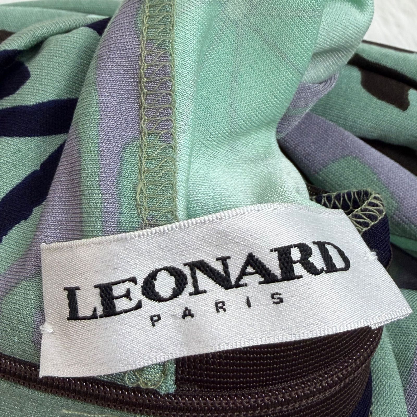 イタリア製 LEONARD FASHION レオナール 長袖 ハイネック カットソー