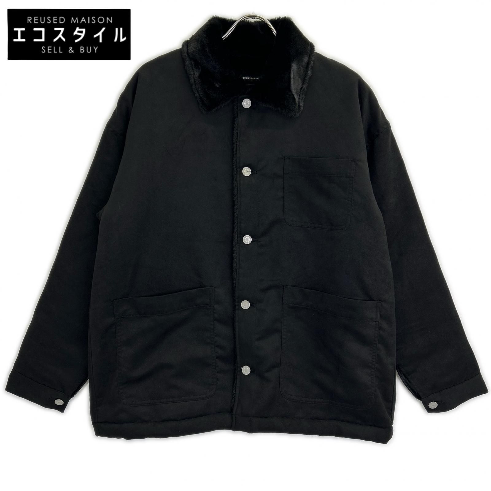 RESOUND CLOTHING　リサウンドクロージング　RC38-JK-003 ブラック フェイク SUEDE FUR CAVER ALL　2