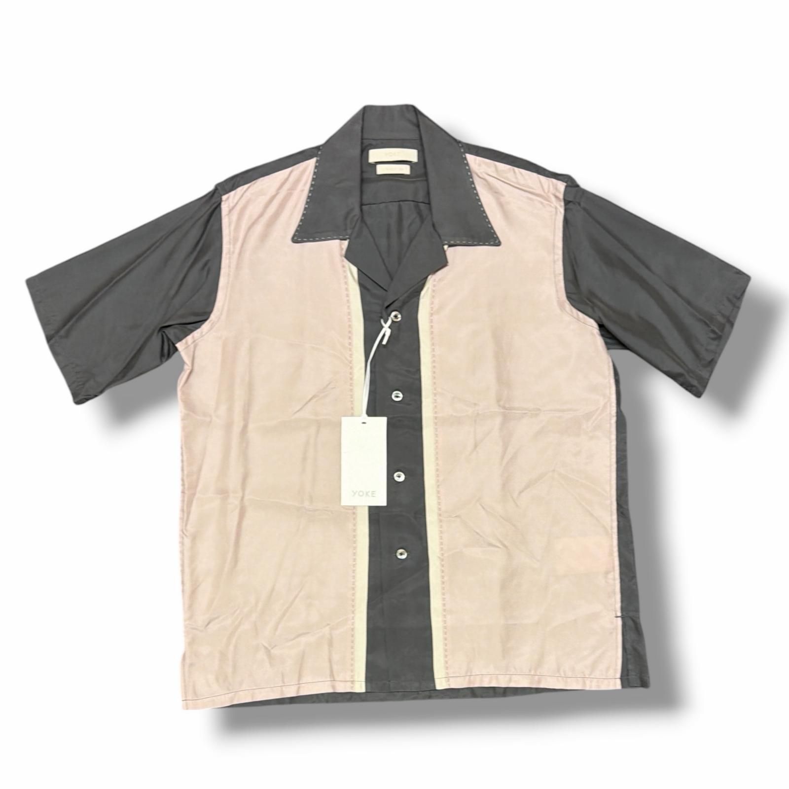 参考上代37400円 未使用 YOKE 25SS COLORBLOCK OPEN COLLAR SHIRT