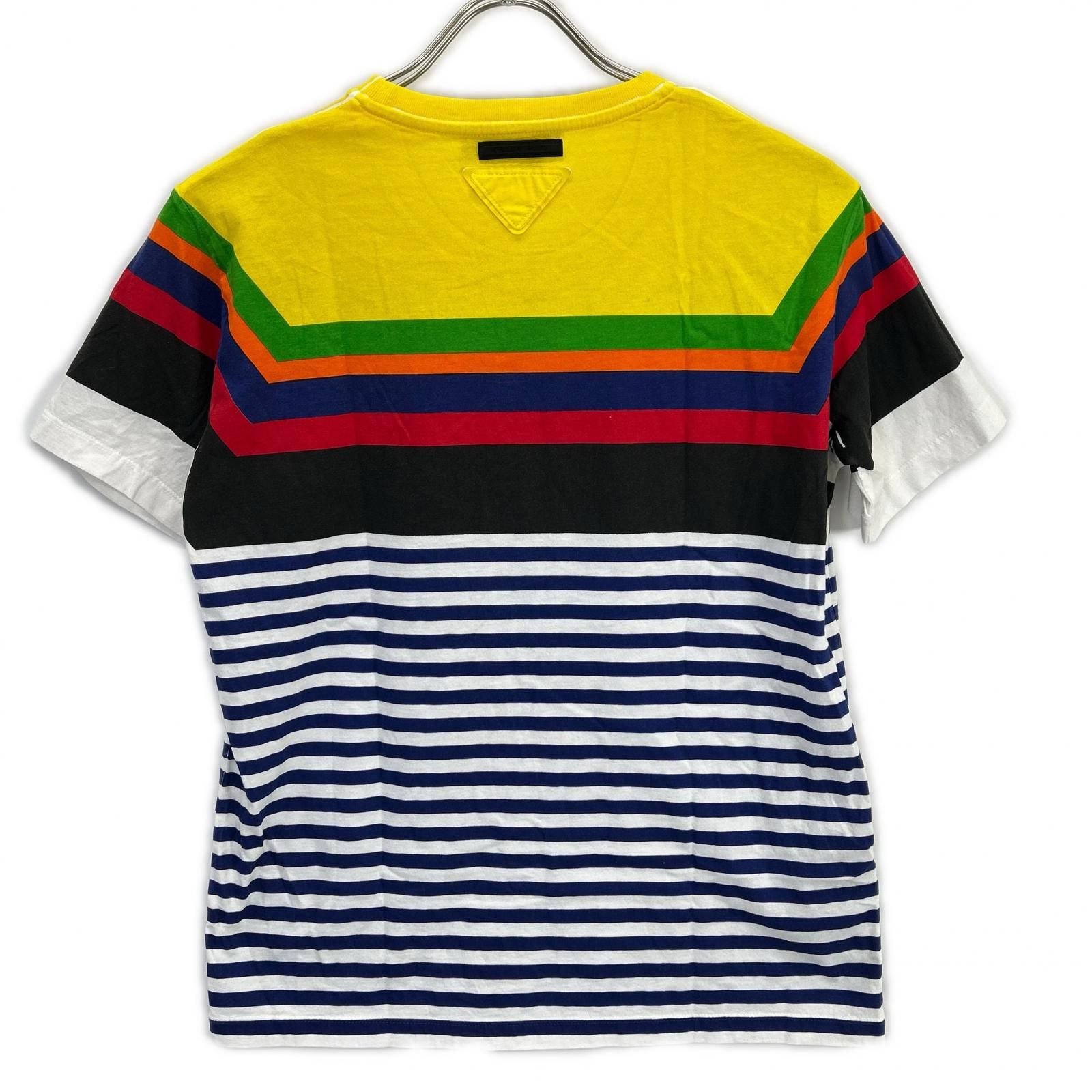 PRADA プラダ マルチカラー コットン ボーダー Tシャツ L - メルカリ