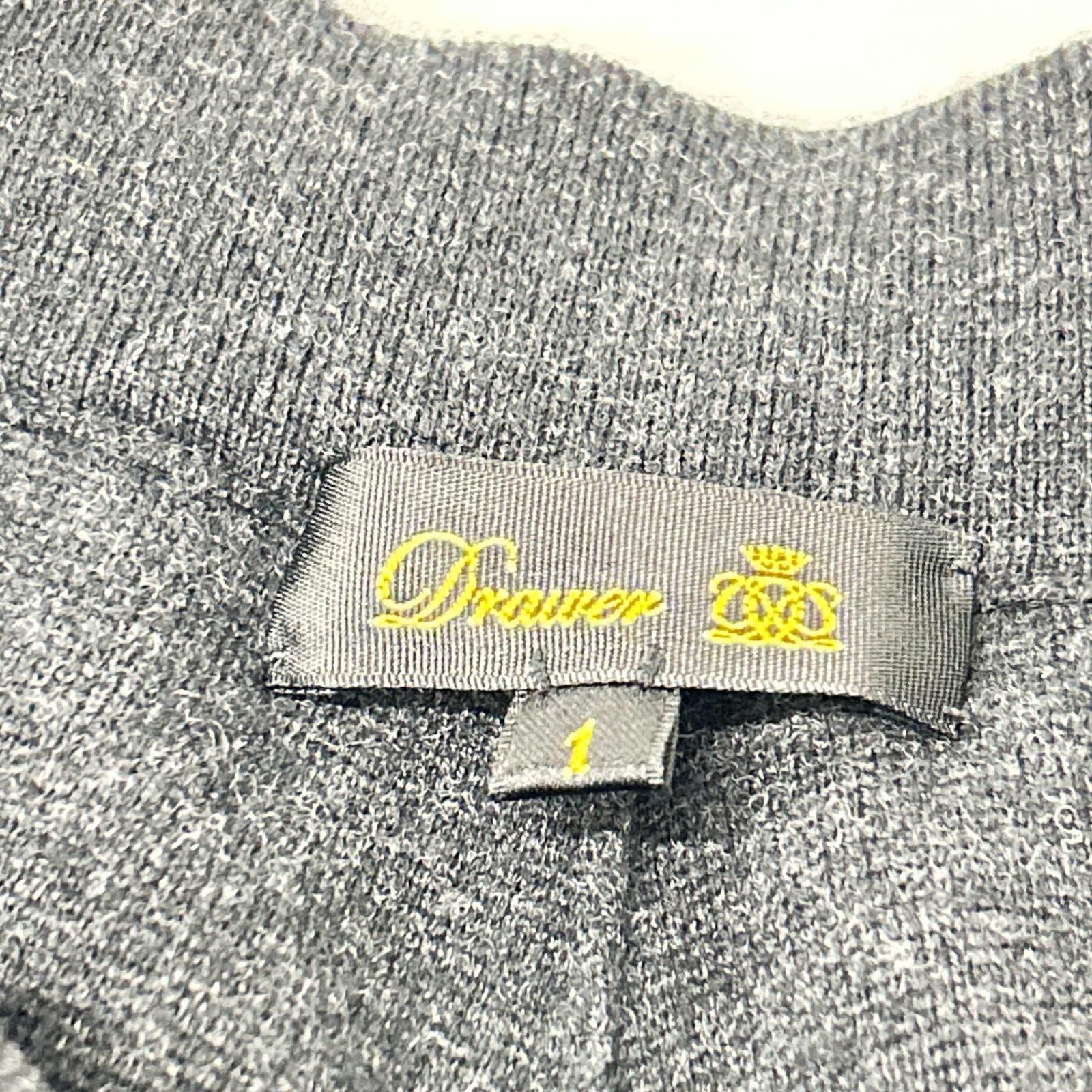 DRAWER ドゥロワー 6514-105-1022 グレー ウール×カシミヤ ニット DRAWER ドゥロワー 6514-105-1022 グレー ウール×カシミヤ ニット