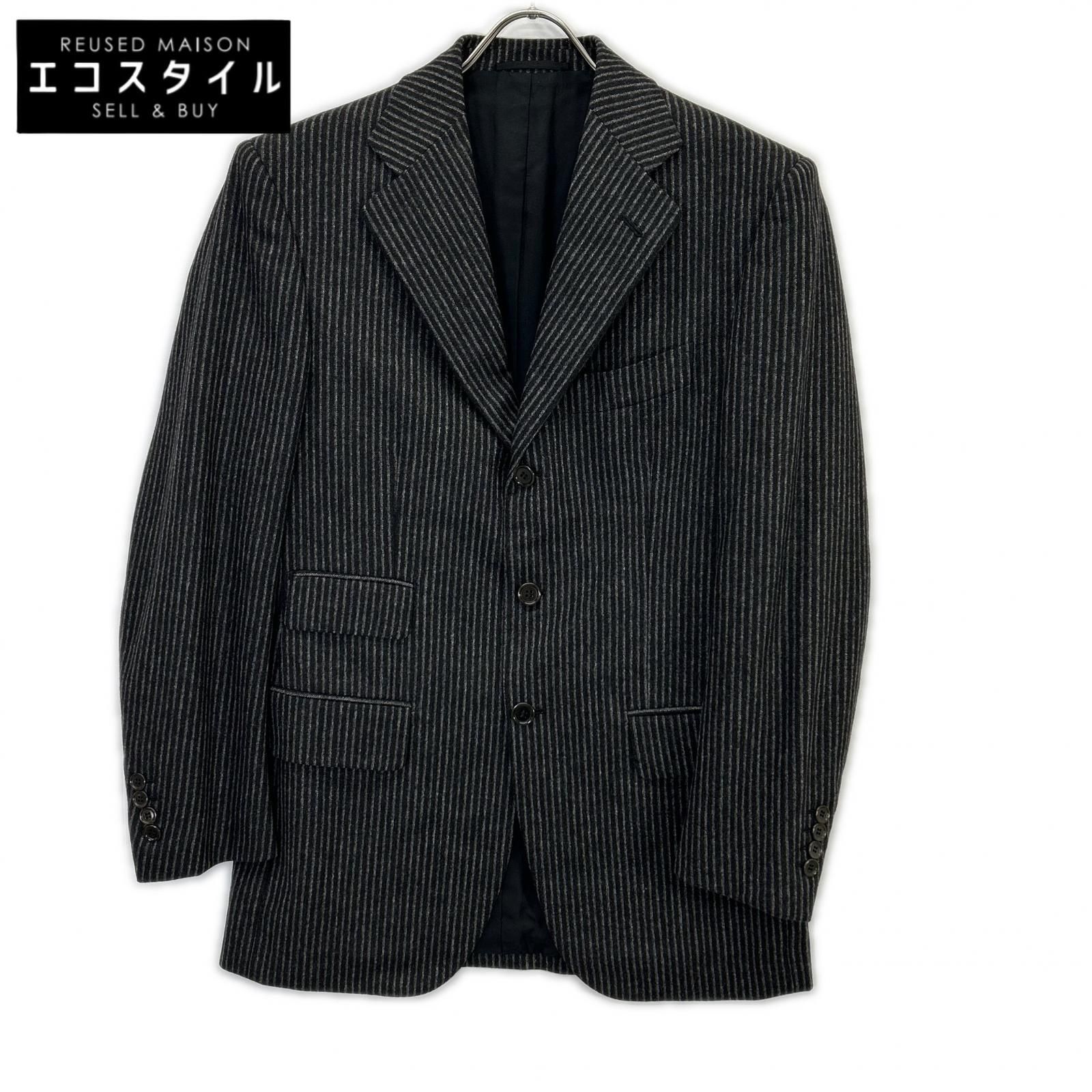 LUCIANO BARBERA　ルチアーノバルベラ　982922 チャコールグレー ストライプ3Bジャケット　46