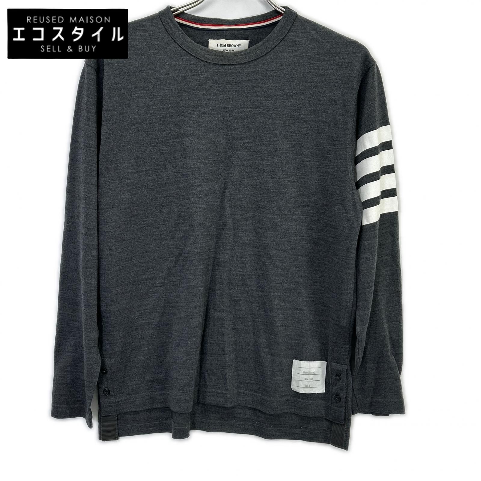 THOM BROWNE トムブラウン MJS020AK7604 グレー 4BAR ウール セーター
