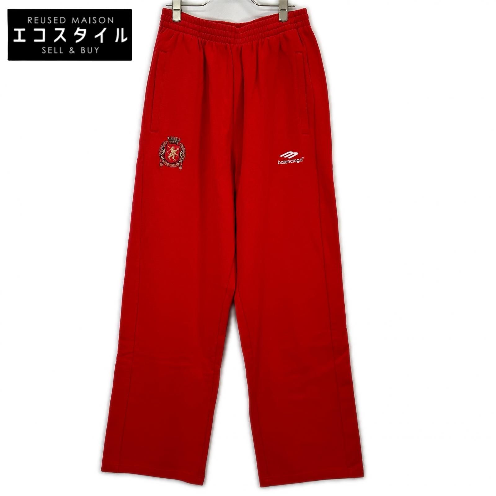 BALENCIAGA　バレンシアガ　24SS レッド 777708 サッカーバギースウェットパンツ　XS