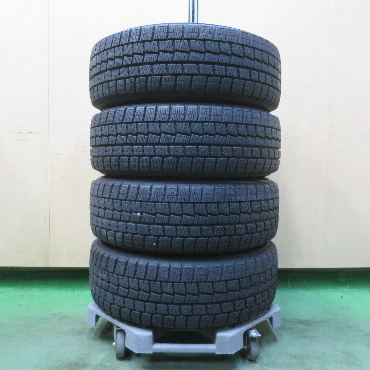 バリ溝20年195/65/15 バリ溝！キレイ！9.5分☆スタッドレス 195/65R15 ダンロップ