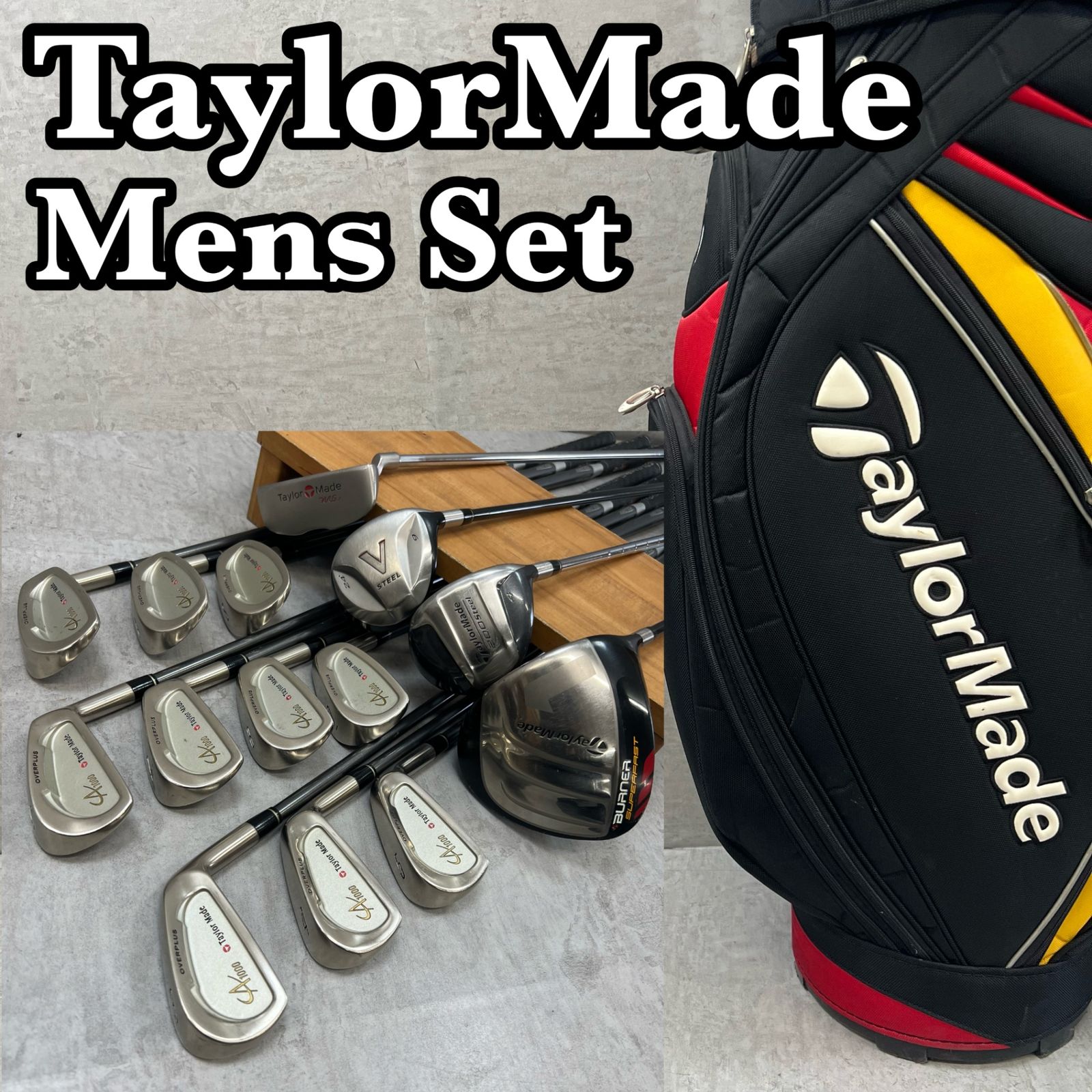 テーラーメイド メンズゴルフ クラブ14本セット 右利き用 キャディバッグ付き TaylorMade