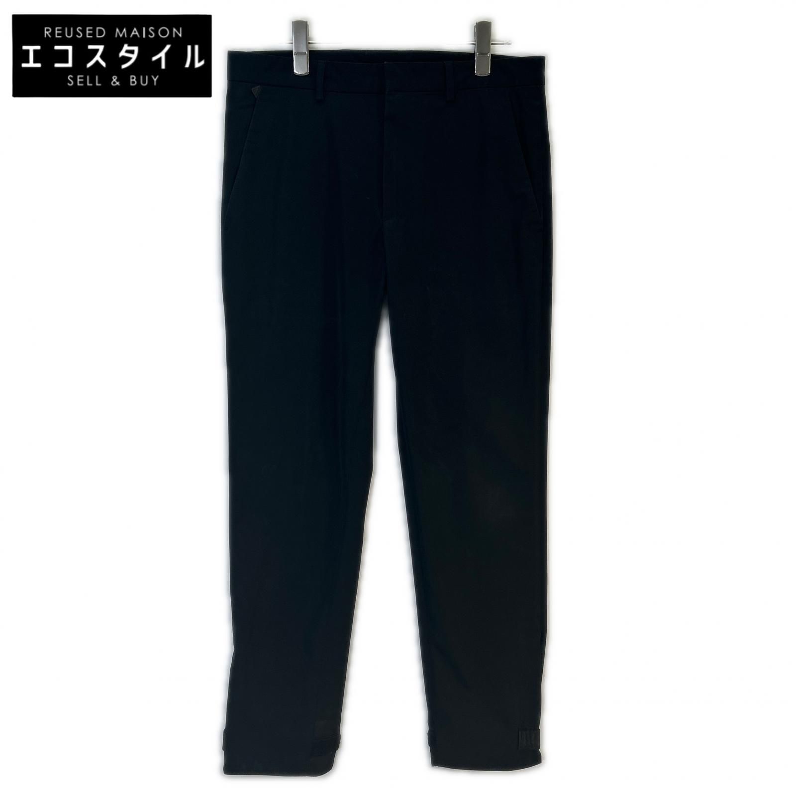 PRADA　プラダ　ブラック SPG46 2018年製 ナイロン パンツ　44