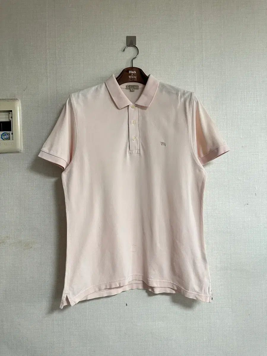 バーバリー ピンク ポロ半袖Tシャツ L