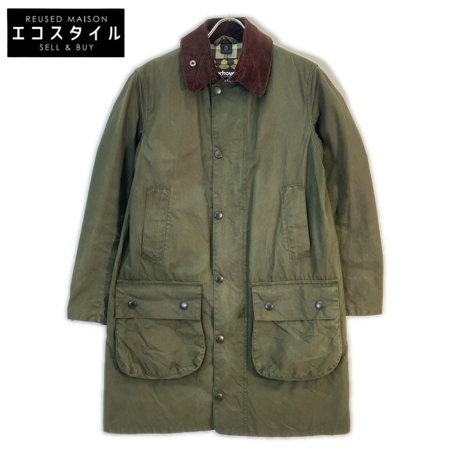 Barbour　バブアー　グリーン SL BORDER MWX0534SG91 ワックスドコットン コート　36