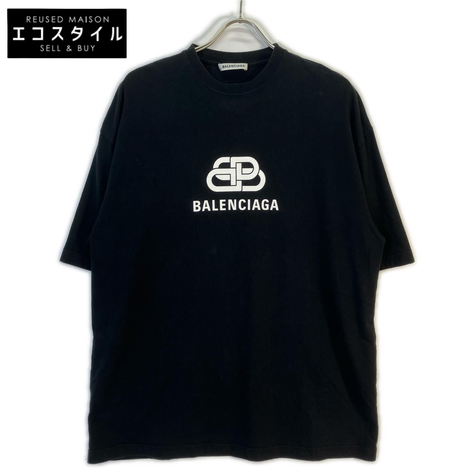 BALENCIAGA　バレンシアガ　18年製 ブラック オーバーサイズBBロゴ Tシャツ　S