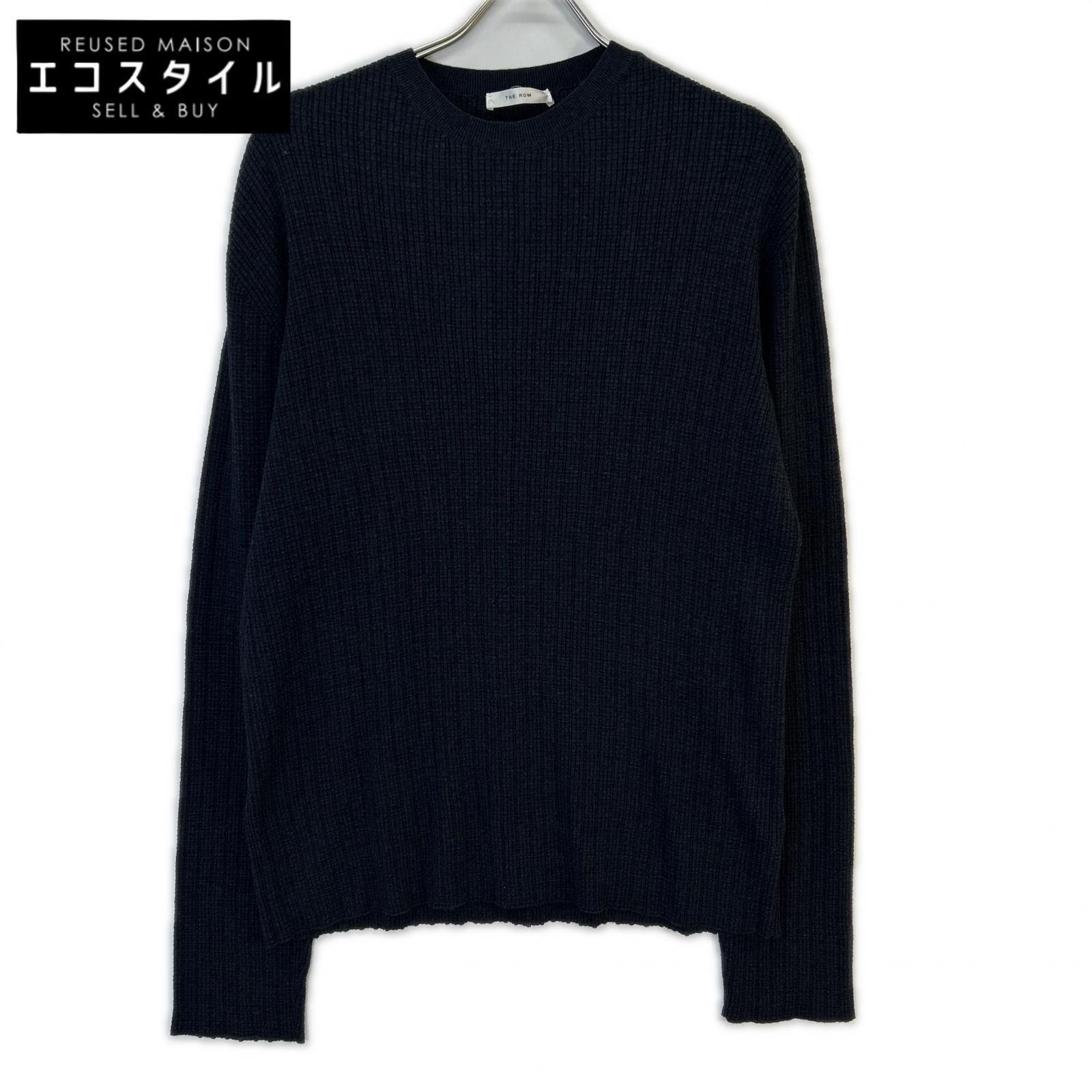 THE ROW　ザ ロウ　923 Y688 ネイビー コットン カシミヤ ニット　S