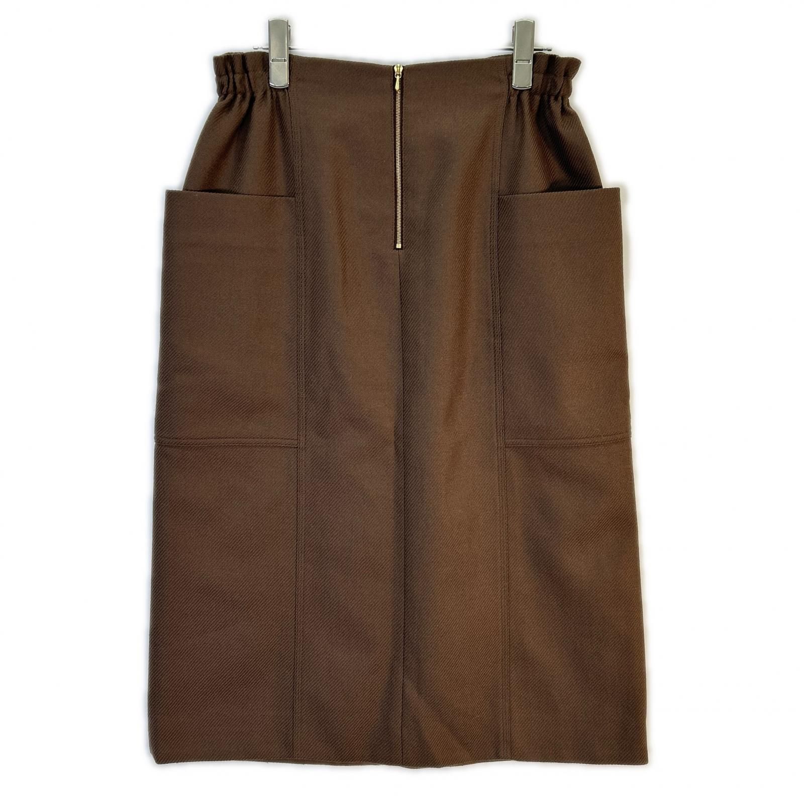 DRAWER ドゥロワー 6524-299-1577 ブラウン ウール×シルク×レーヨン