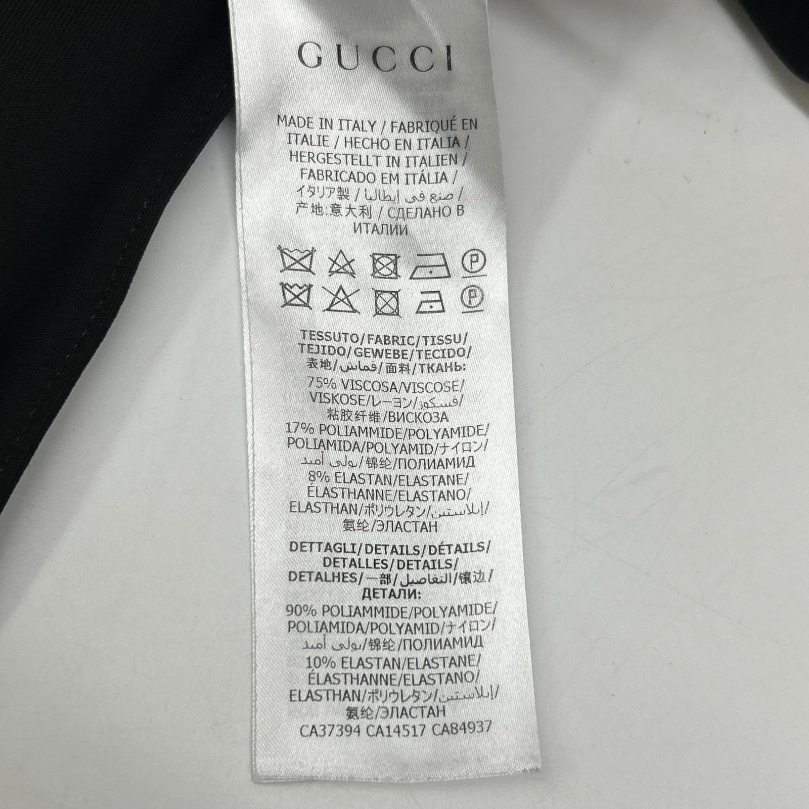 GUCCI　グッチ　610943 XJCCX ブラック×ピンク レーヨン混 ウエストロゴ センターシーム ジャージーレギンスパンツ　表記無し