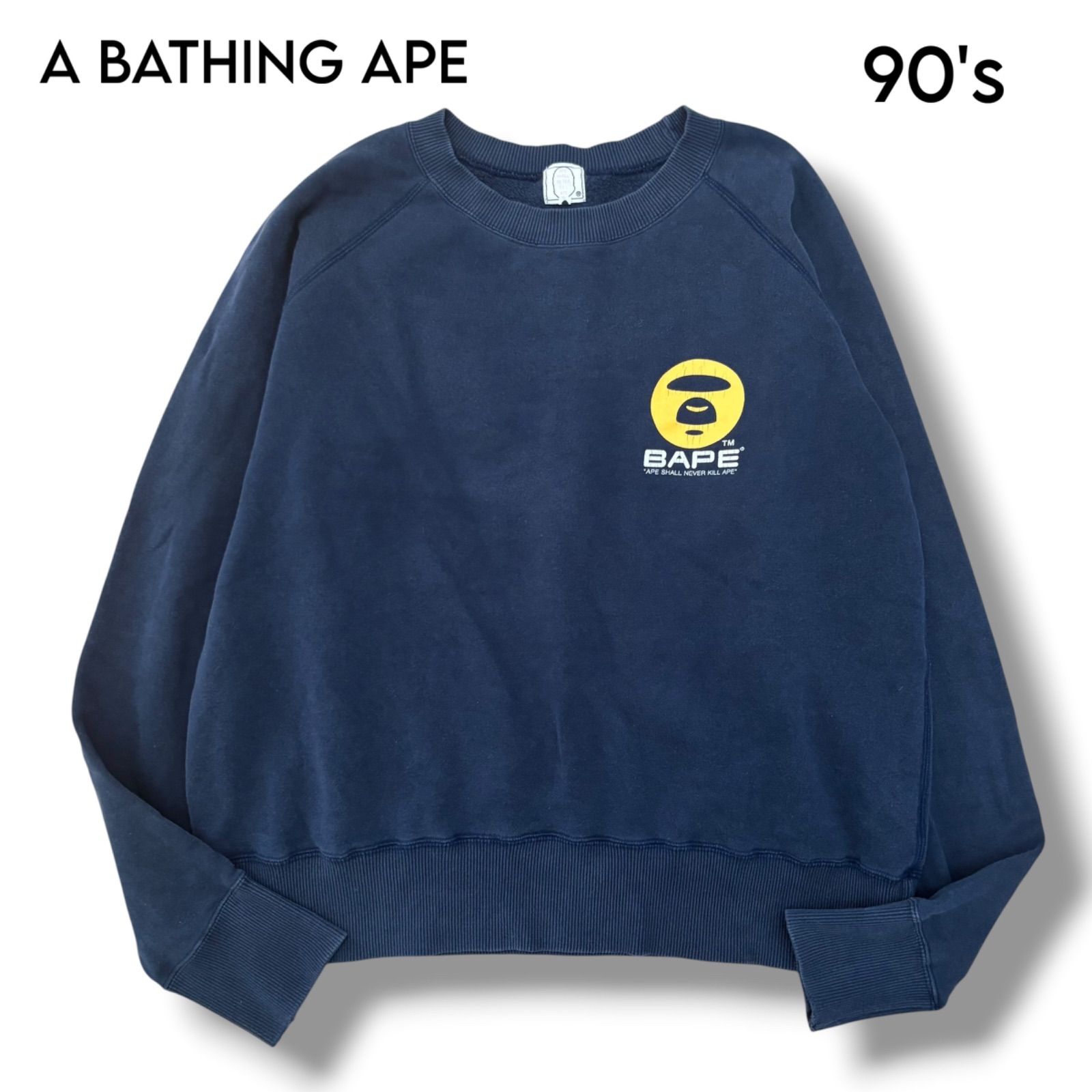 A Bathing APE エイプ ベイプ トレーナー サイズL 旧タグ 日本製