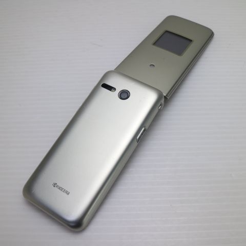 良品中古 かんたんケータイ ライト KYF43 シャンパンゴールド スマホ
