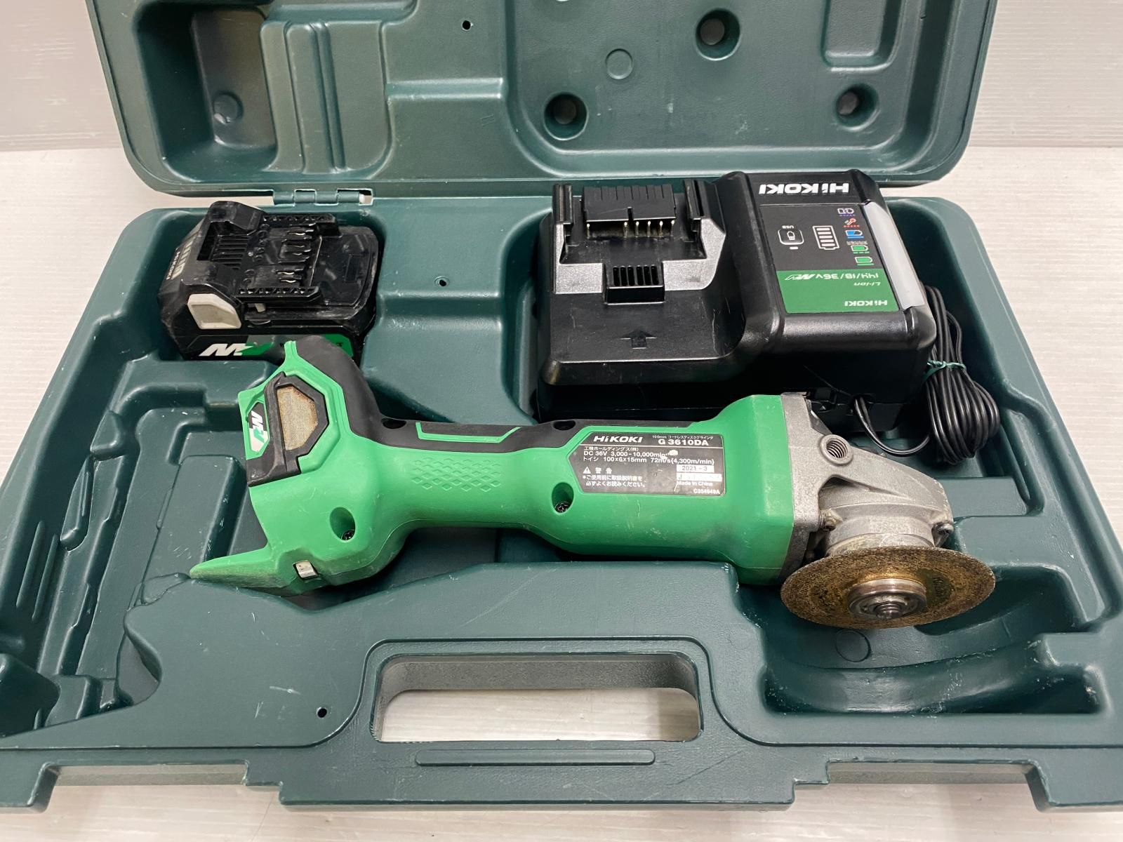 中古品】HiKOKI ハイコーキ 36V 100mm ディスクグラインダ G3610DA
