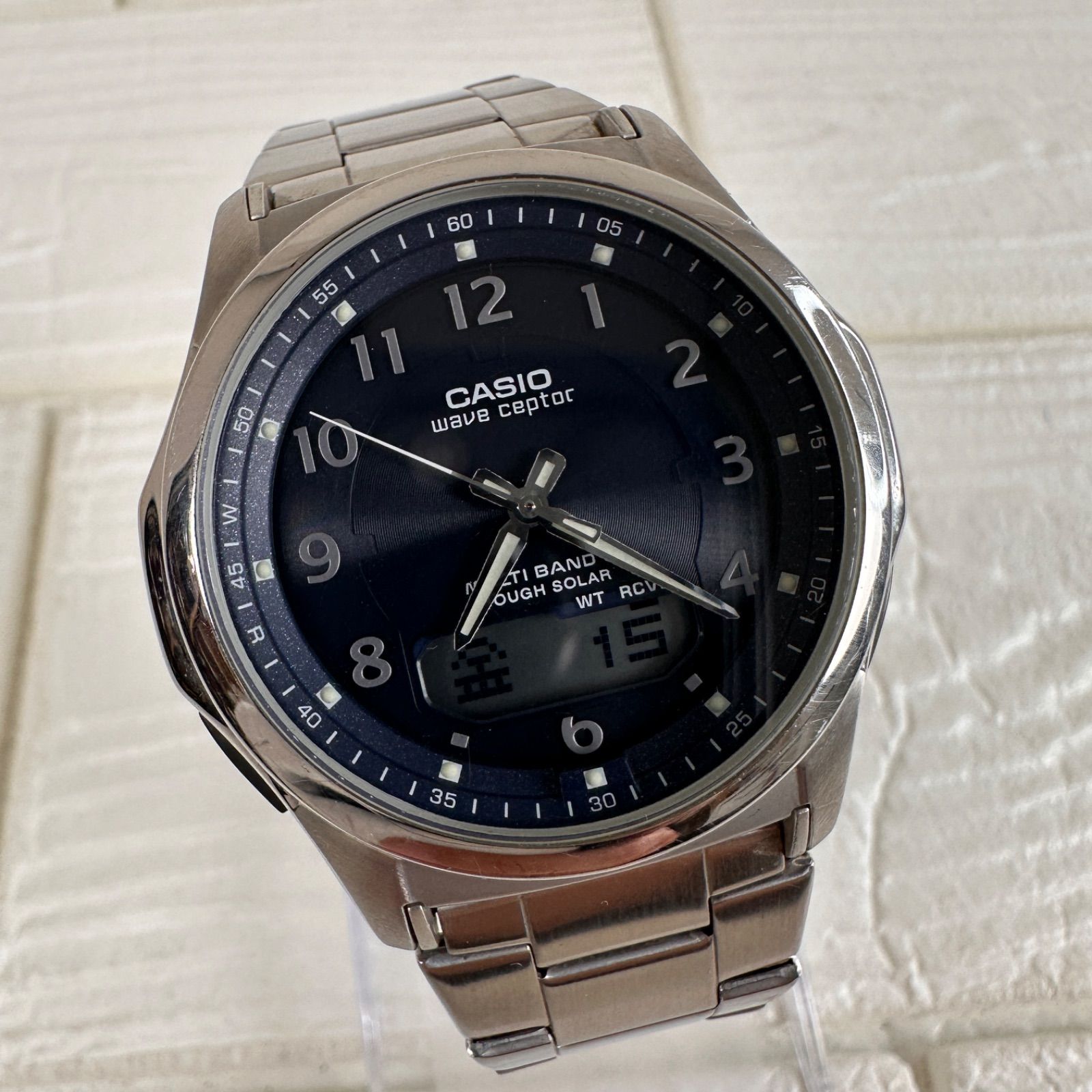 稼動品 CASIO WVA-M630 wave ceptor 電波ソーラー メンズ腕時計 マルチ