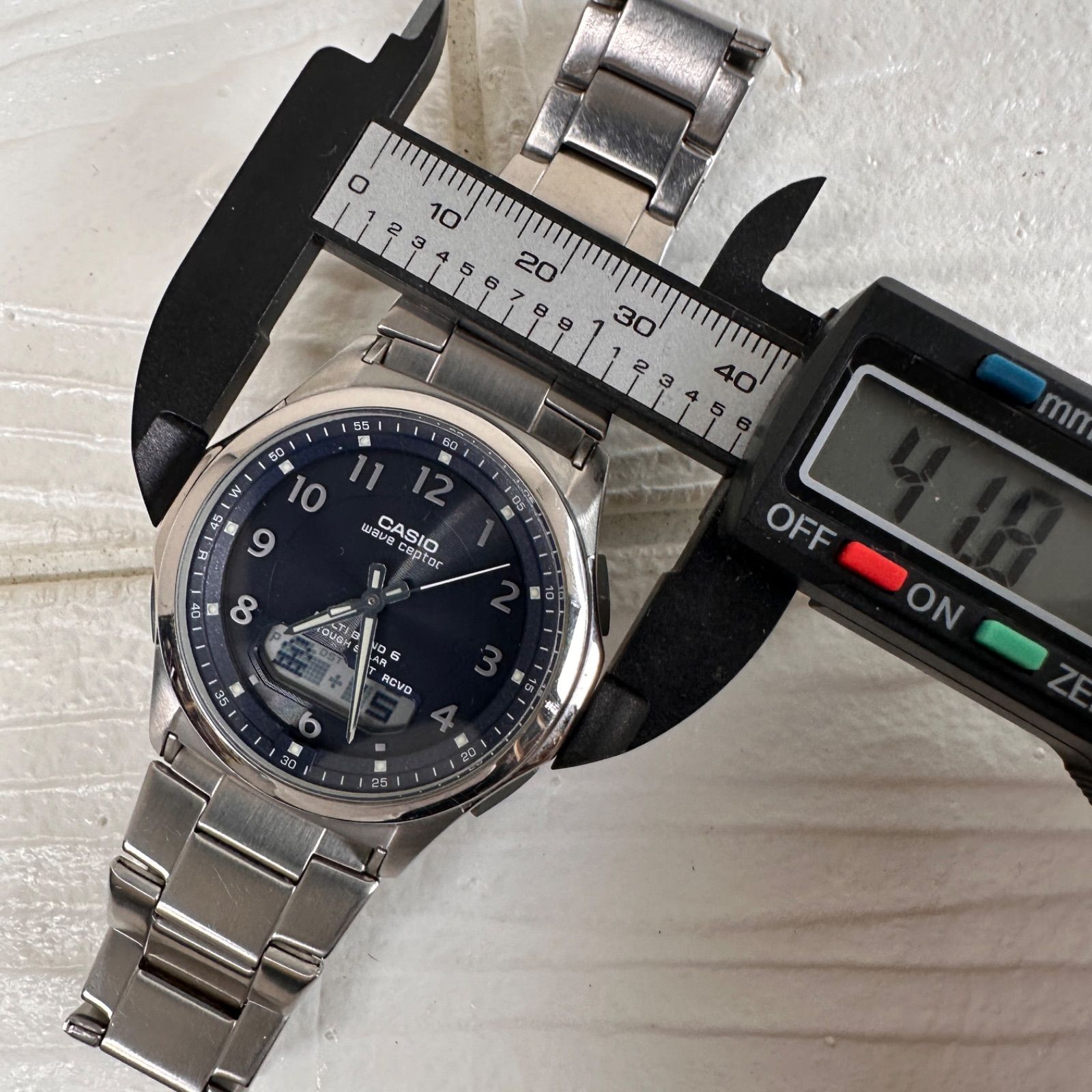 稼動品 CASIO WVA-M630 wave ceptor 電波ソーラー メンズ腕時計 マルチ 